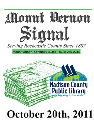 cover image of Mount Vernon Signal 10/20/2011